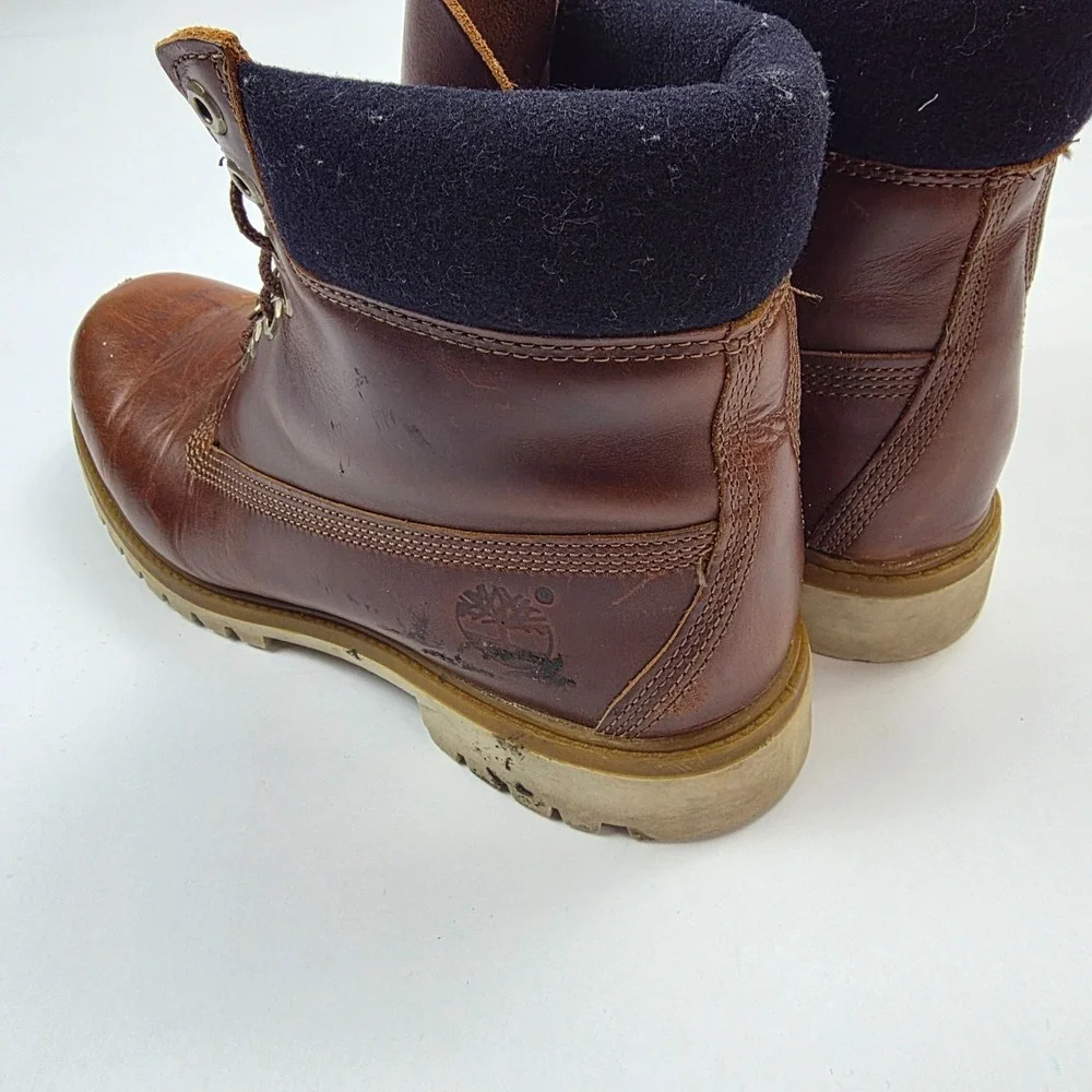 Timberland Hainsworth Premium Leather Brown Boots - Mens 10.5W
